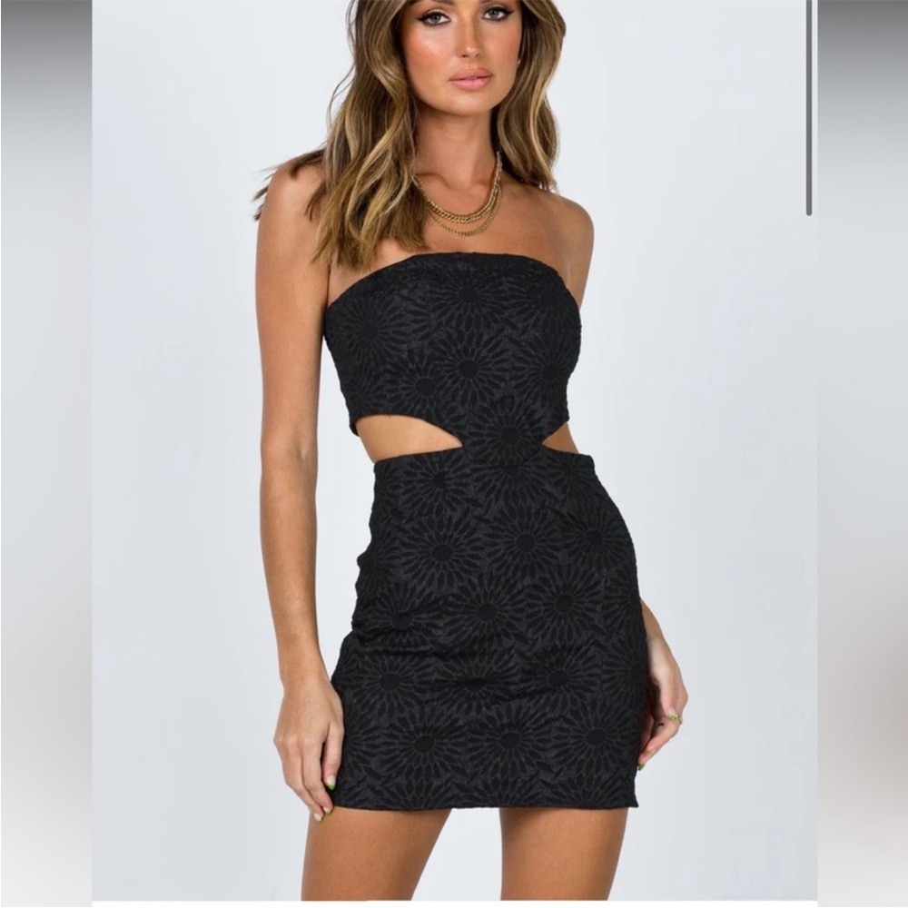 Princess Polly Black Mini Cut out Dress- Small